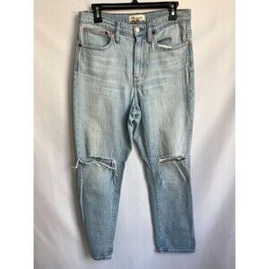 Madewell High Rise Slim Crop Boy Jean Boyfriend Jeans Size 27 Light Wash Relaxed
